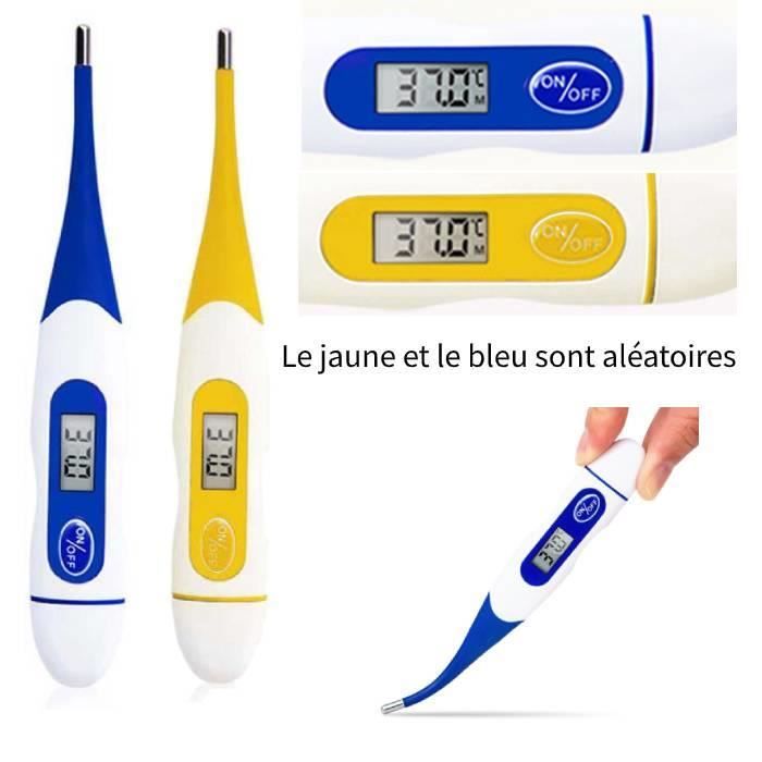Thermomètre digital flexible - Simple et fiable - Envoi aléatoire en jaune et bleu