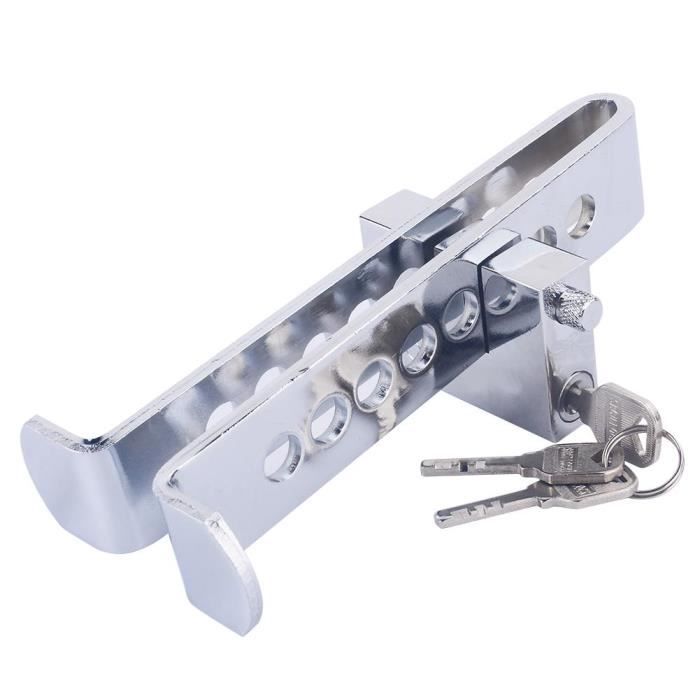 Serrure en acier antivol de sécurité de 8 trous pour pédale/frein de voiture/embrayage avec 3 clés Verrouillage de pédale---RAC