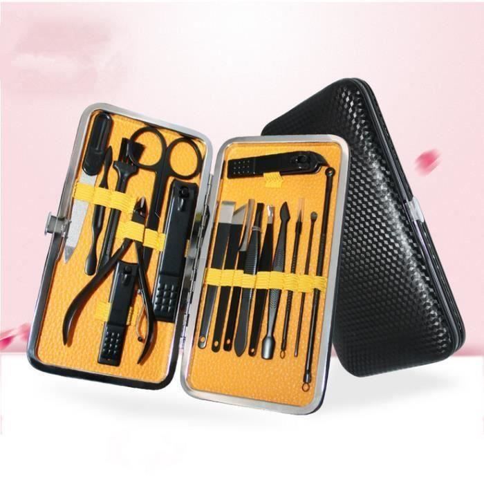 Beauté ongles coupe ongles pince à ongles outil de manucure en acier inoxydable manucure ensemble de 17 pièces