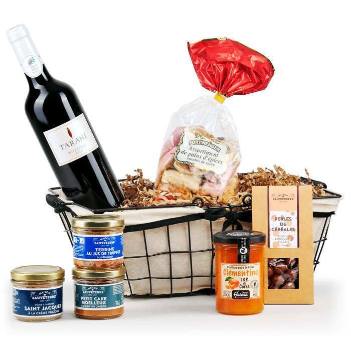 Panier Délices du Sud-Ouest - 6 produits du terroir dont 1 vin rouge de Bordeaux - Panier gourmand - BienManger.com - Panier garni 6