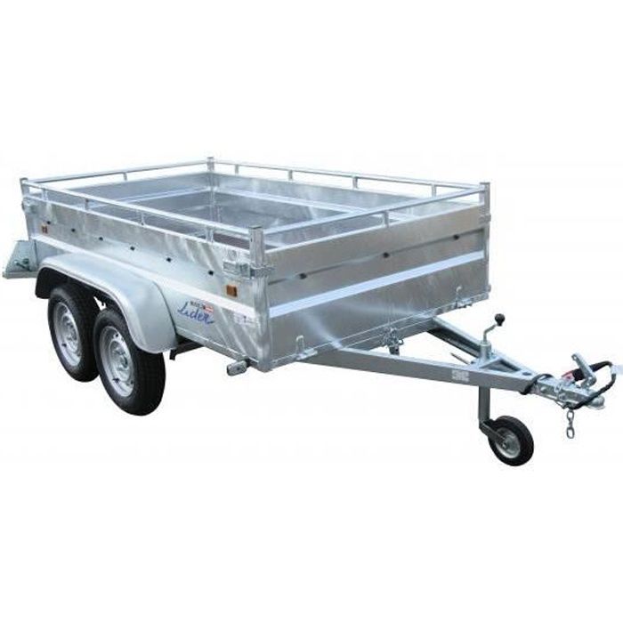 Bâche pour remorque Lider modèle Robust 39394 - Dimensions bâche : 260cm x 141cm x 12cm - Coloris Gris