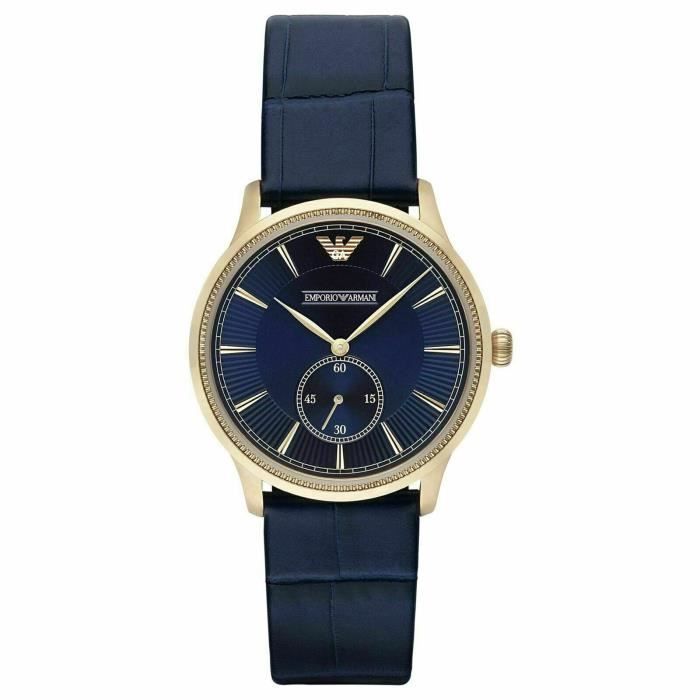 Emporio Armani Classic Men's Watch¦Blue Sub Second Dial¦Leather Strap¦AR1848