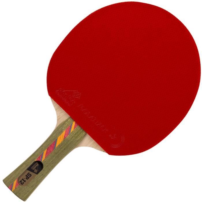 Raquette de tennis de table professionnelle par Donier - SP-12 PRO - Raquette de ping-pong de fabrication européenne - Base à 5 c