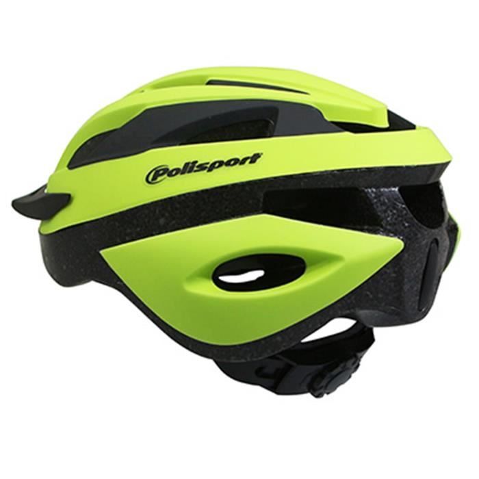 CASQUE VELO ROUTE-VTT POLISPORT SPORT RIDE VERT CLAIR TAILLE 54-58 AVEC VISIERE ET SYSTEME EASY DIAL (VENDU SUR CARTE)