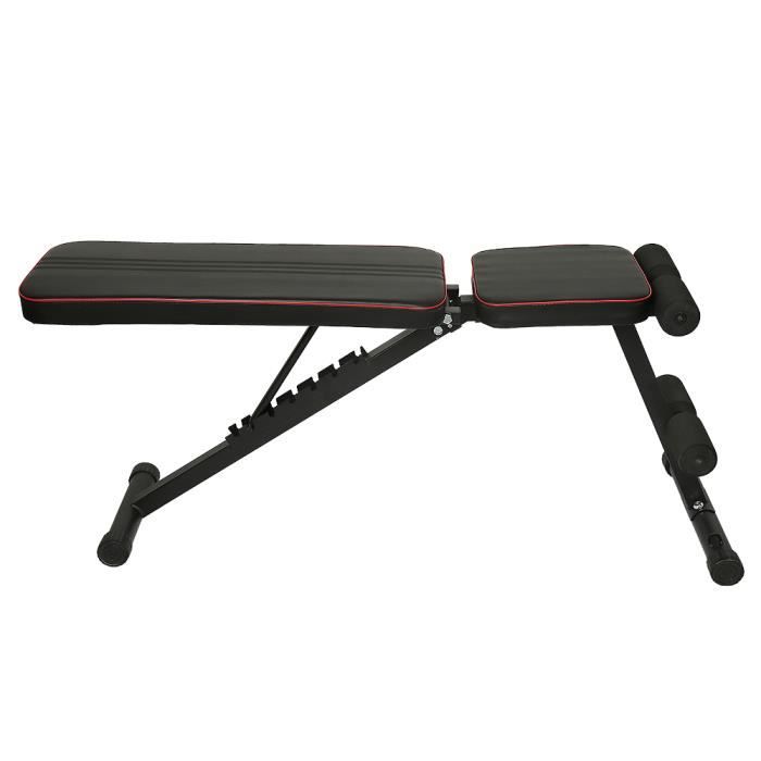 Banc de Musculation Pliable Réglable Abdominaux et Dorsaux, Banc d'entraînement