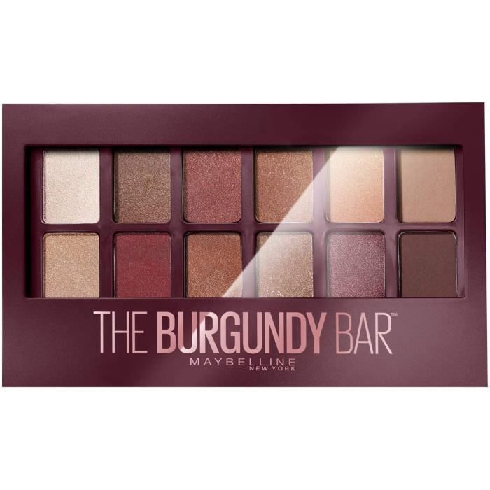 Maquillage Maybelline New York – Palette Fards à Paupières – The Burgundy Bar – 12 couleurs 14923