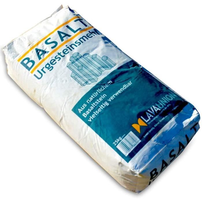 Engrais spécialisés Poudre de Lave basaltique Ultra Fine pour Le Jardin UAB. Sac de 25 kg,519