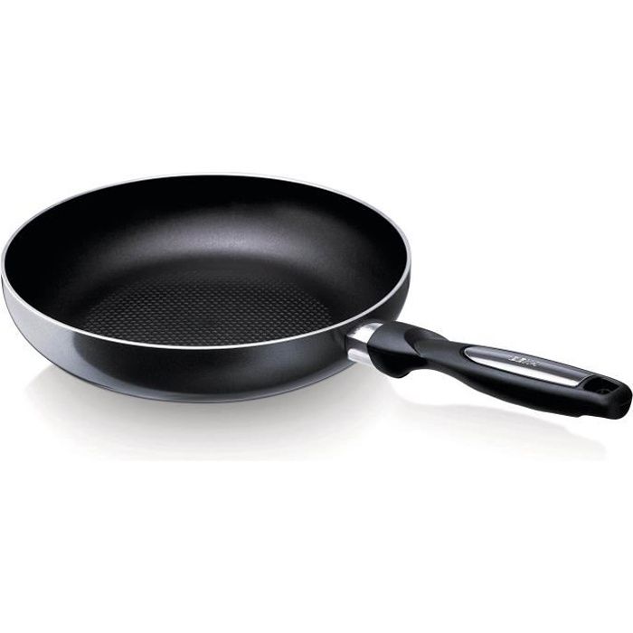 BEKA - 13077224 - POELE PRO INDUC ATHRACITE 22 CM EN ALUMINIUM - INTERIEUR REVETU GAUFRE -TOUS FEUX + INDUCTION