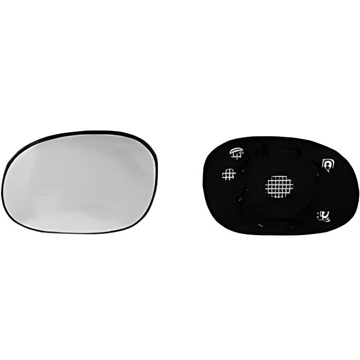 Miroir Glace rétroviseur gauche pour CITROËN XSARA PICASSO phase 1, 1999-2004, dégivrant, à clipser.