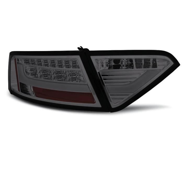 Paire de feux arriere Audi A5 07-11 coupe led LTI fume (UE4)