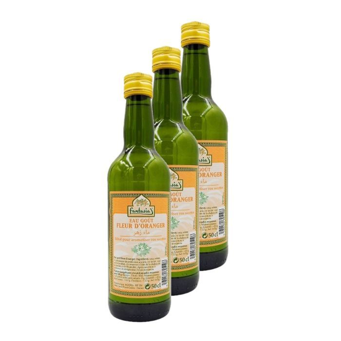 Fantasia - Lot 3x Eau arôme fleur d'oranger - Bouteille 500ml