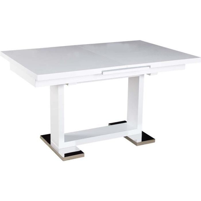 Table repas -Toda- - 140/180 x 90 x 77 cm - Blanc