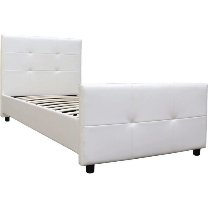 Lit PVC -Augier- - 90 x 190 cm - Blanc