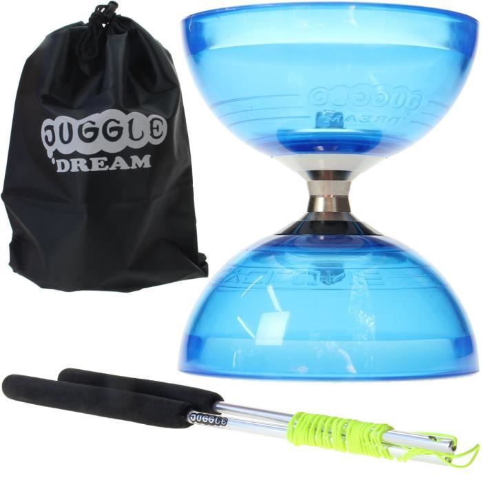 Kit diabolo Cyclone Quartz bleu + baguettes aluminium + sac de rangement