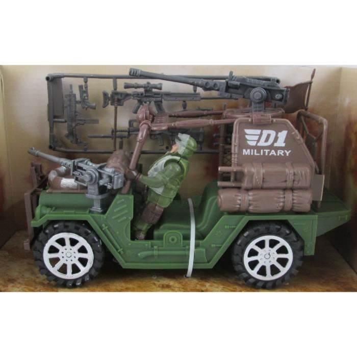 Jeep militaire avec figurines de l'armée