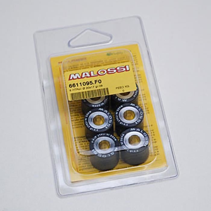 GALET MAXISCOOTER MALOSSI 20x17 7,0g (x6) POUR PEUGEOT 125 SATELIS + POUR VARIATEUR MULTIVAR YAMAHA 125 XMAX-MBK 125 SKYCRUISER,