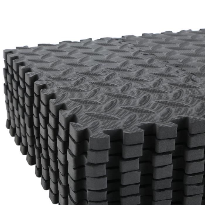Fleu 36pcs Tapis de protection de sol – Matelas puzzle pour matériel fitness, gym, musculation – 15cm*15cm