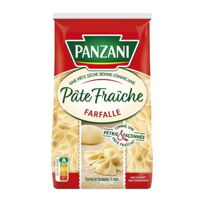PANZANI - Pâtes Qualité Fraîches Farfalle 400G - Lot De 4