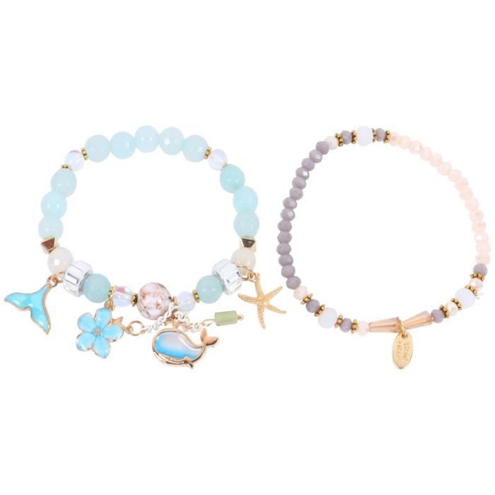 1pc fille perle Bracelet série océan Double couche main bijoux BRACELET - GOURMETTE - JONC