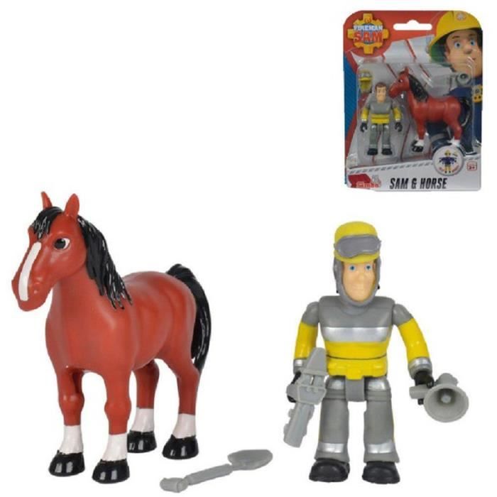 Figurines Sam le pompier : Sam et cheval aille Unique Coloris Unique