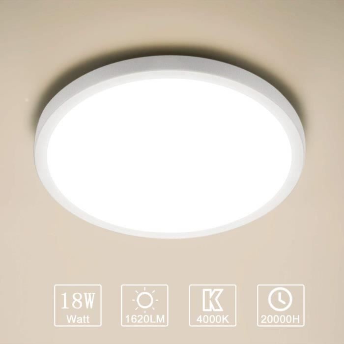 Yafido Plafonnier LED Panel Moderne Ultra-mince Facile à installer