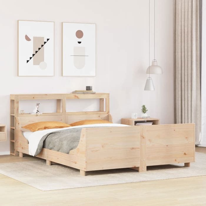 vidaXL Cadre de lit sans matelas 140x190 cm bois de pin massif 3306471