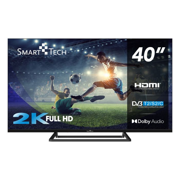Smart Tech 40FN01V3 Full HD LED TV 40 Pouces (101cm) Triple Tuner Dolby Audio H.265 3xHDMI 2xUSB