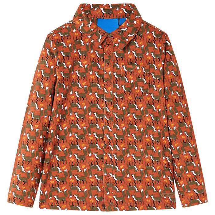 Chemise pour enfants rouillé clair 92/104/116/128/140 Chemise pour enfants rouillé clair 92/104/116/128/140
