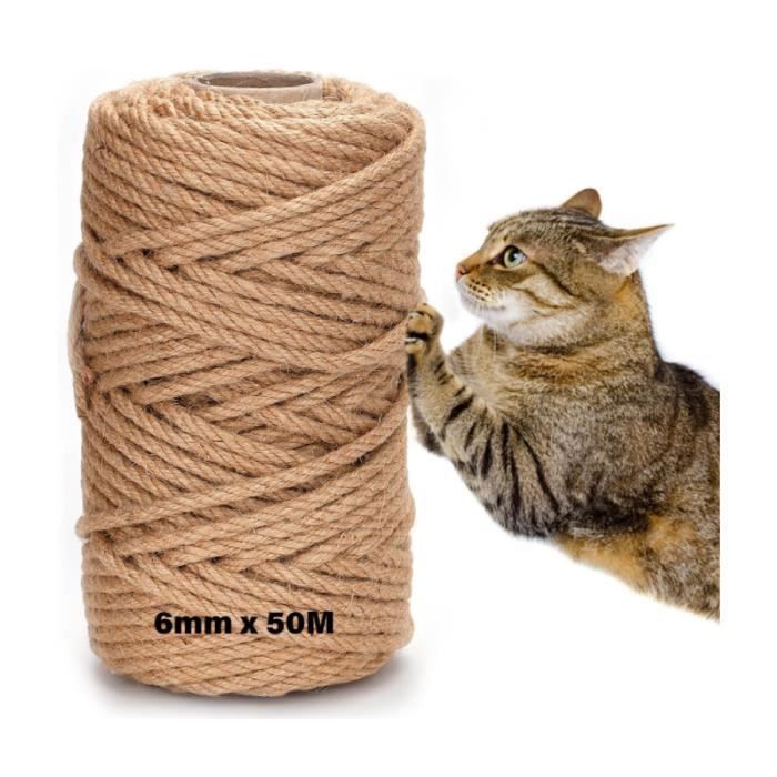 Meilleurs prix pour Corde en Sisal pour Arbre Chat de 6 mm x 50 m Corde Arbre a Chat Scratch Pilier Corde en Chanvre Naturel 6mm Dcoration ARBRE A CHAT