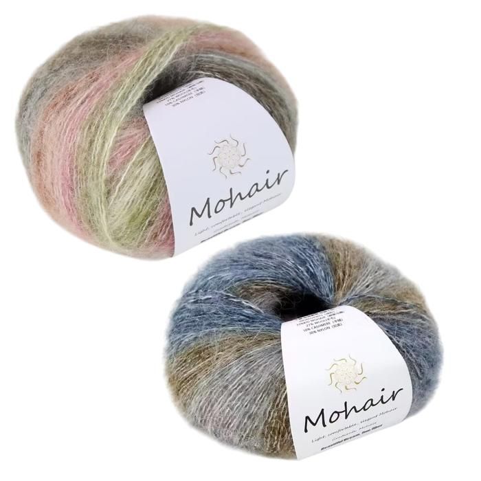 Lot De 10 Pelotes De Laine Mohair Beige Kid – Fil Fait Main Français – Pour Tricot/crochet