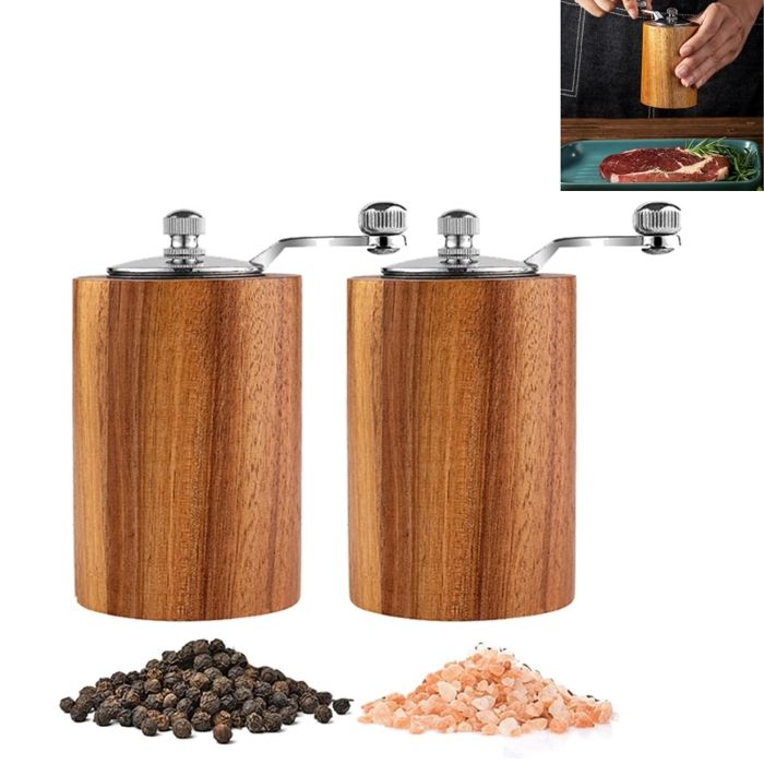 Ensemble 2 Moulins à Sel Et Poivre Réglables - Moulin Épices Verre Borosilicate Premium