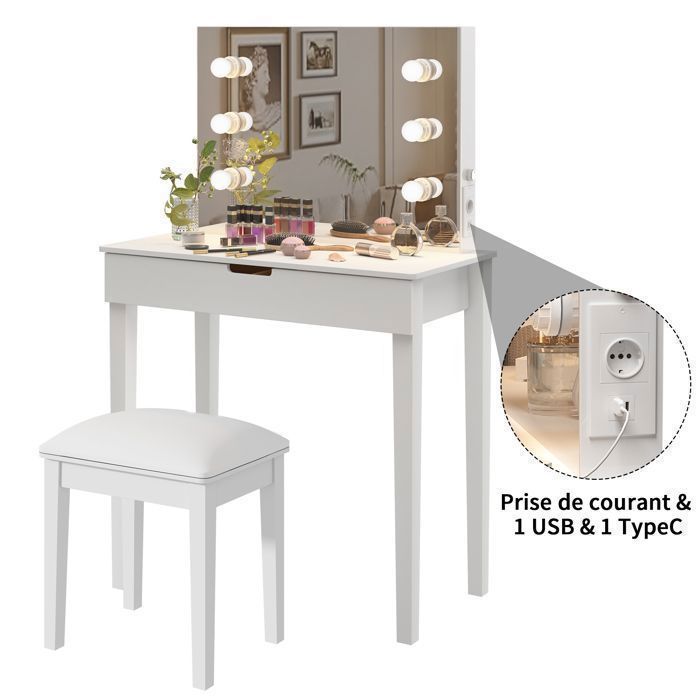 Sitemapcdatahttpwwwmixel Thicoipeinfocoiffeuse Avec Miroir Led Et Tabouret