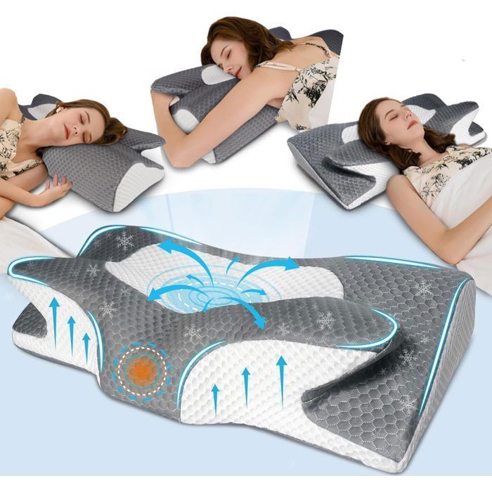 Oreiller cervical en mousse à mémoire de forme oreiller ergonomique