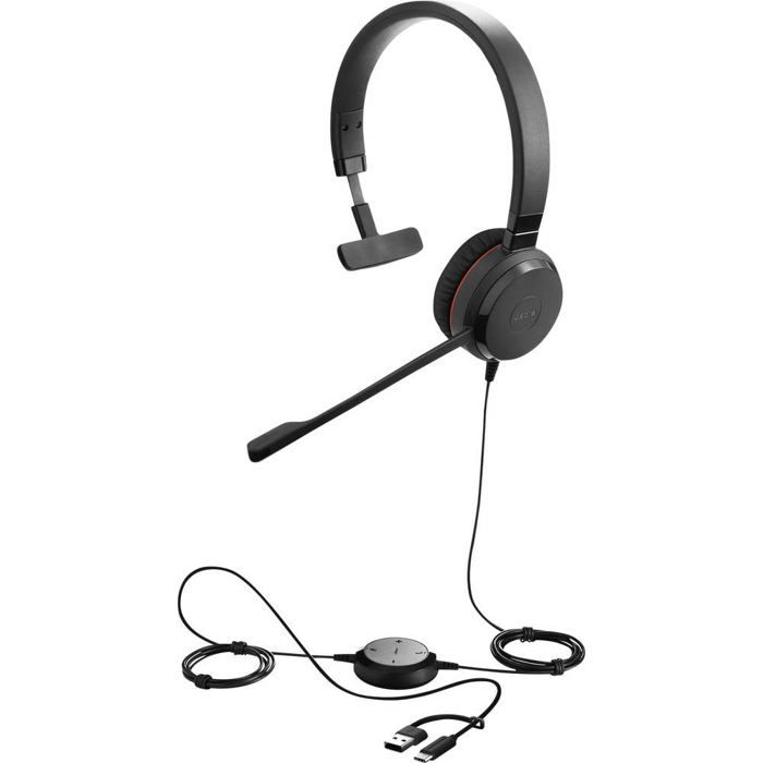 Micro casque JABRA Evolve 30 II Mono Filaire Noise Cancelling