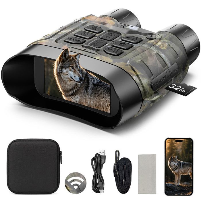 Jumelles Nocturne 300m FunKind Jumelles Vision Nocturne 1080P - Zoom 6.8X - Portée 300m IR - Batterie 5000mAh Lunette Thermique Chasse Jumelles Nocturne 300m FunKind Jumelles Vision Nocturne 1080P - Zoom 6.8X - Portée 300m IR - Batterie 5000mAh Lunette Thermique Chasse