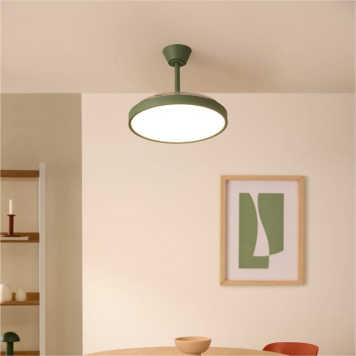 Ventilateur de plafond - Create - Wind Clear Studio - Silencieux - Pales rétractables - LED