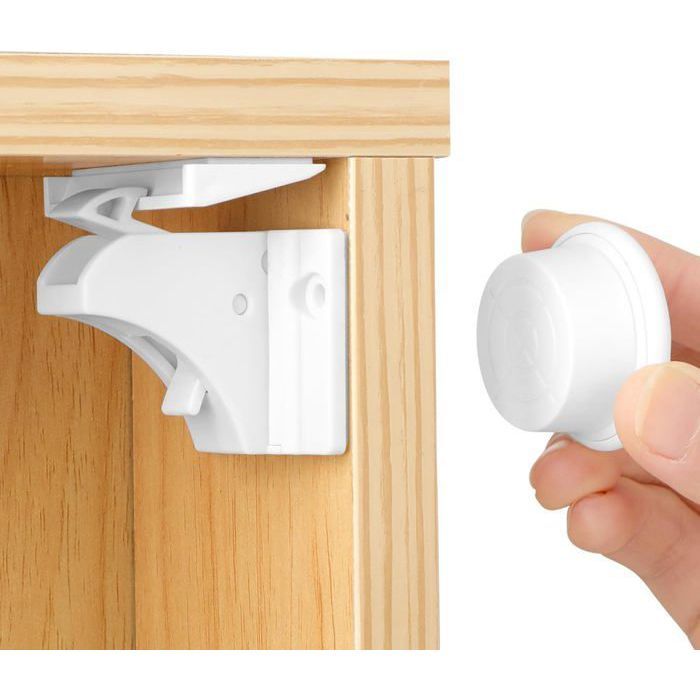 Sécurité Bébé Magnétique – Lot 10 Serrures + 2 Clés – Verrous Invisibles Pour Armoires, Tiroirs Et Placards