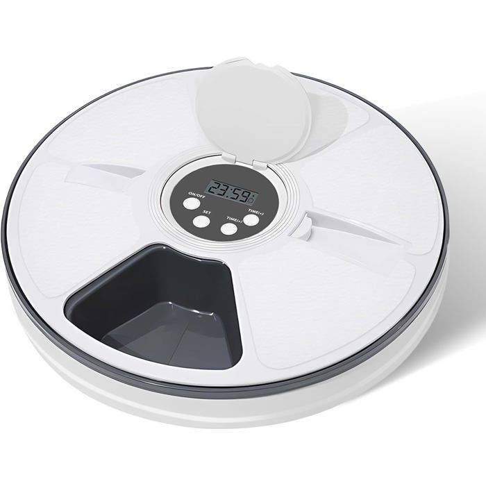 Meilleurs prix pour ®RisingFF Distributeur automatique daliments et de compléments alimentaires pour chats et petits chiens avec minuterie (noir).