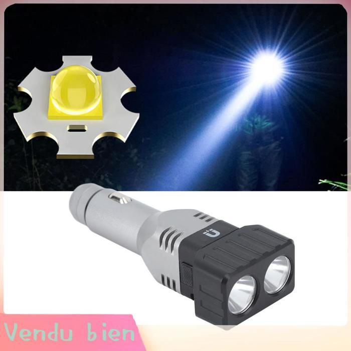 Garosa Lampe de poche à brancher pour voiture (Lumière Unique) Branchement De Voiture Lampe De sport dappoint Double lumières