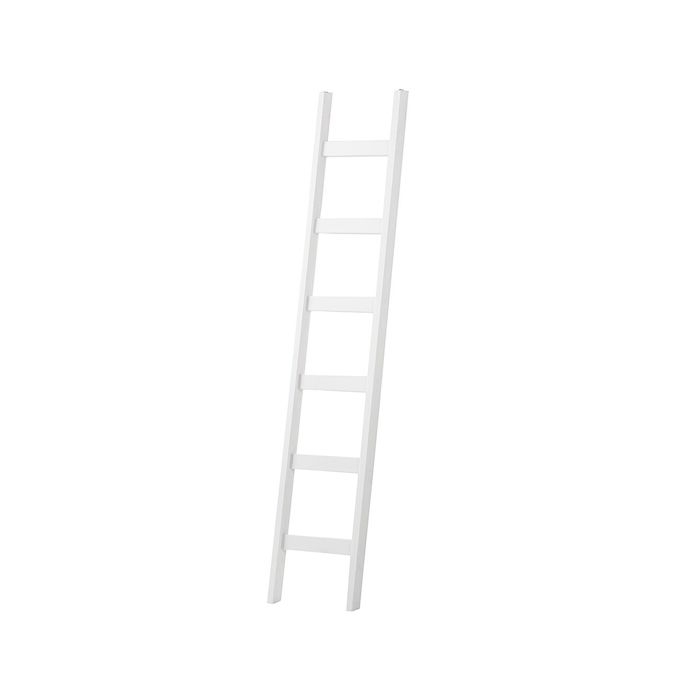 Anita-échelle Bibliothèque 36 X 188 Cm En Pin Blanc Laqué