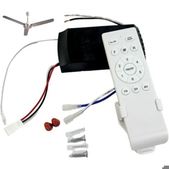 Kit de télécommande 6 V pour ventilateur plafond émetteur mural sans fil module récepteur (pile non incluse)