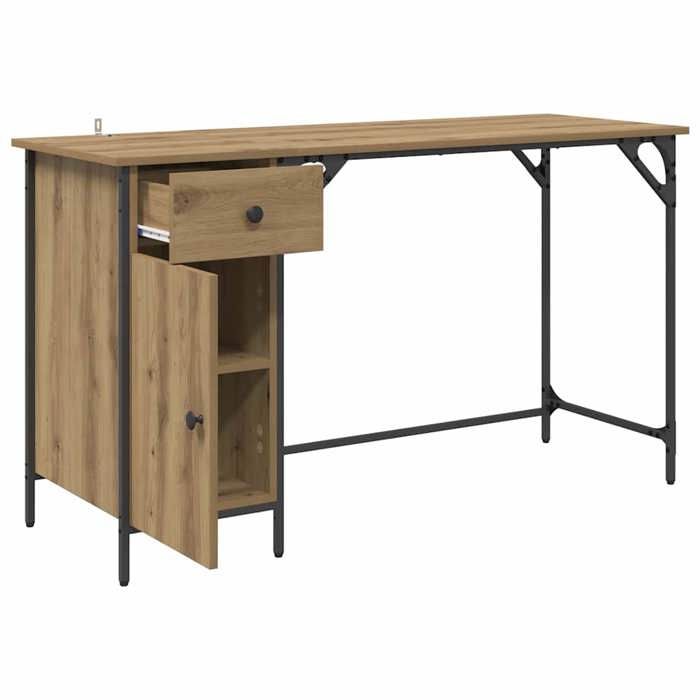 Bureau Moderne Meuble de salon dordinateur Chêne artisanal 131x48x75 cm CC185
