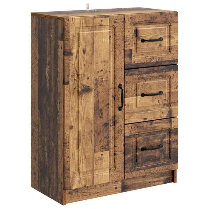 NOUVEAU Cabinet latéral - Buffet intérieur - Anti lhumidité - pour cuisine/salon - Bois ancien - 66x34 5x87cm Bois dingénierie372