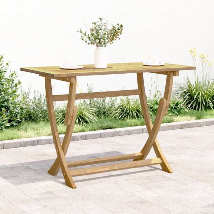 Table balcon vidaXL Table pliable de jardin 110x55x75 cm bois dacacia solide durable &4294