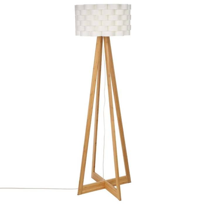 Lampadaire en bambou - E27 - 60 W - H.