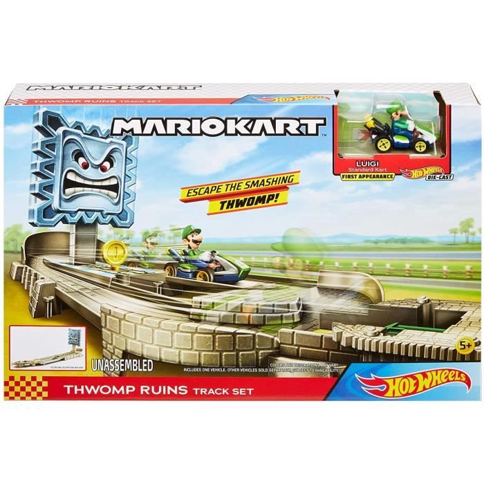 Hot Wheels Mario Kart Piste de Course Fleurs avec Voiture Kart a L echelle 1 64 Jouet pour Enfant Gfy46 Cdiscount Jeux Jouets