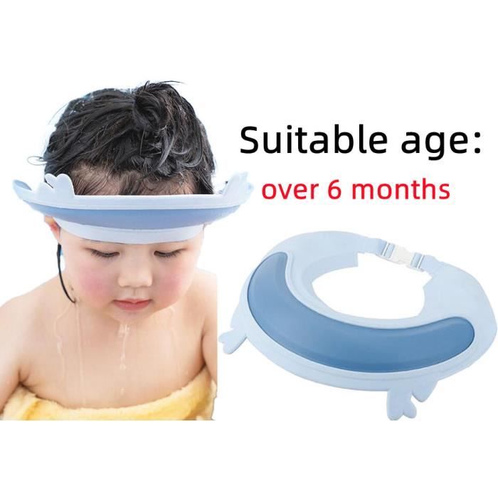 Lot De 2 Chapeaux De Douche Bébé Couronne – Visière De Bain Réglable – Protège Yeux & Oreilles – Dès 6 Mois