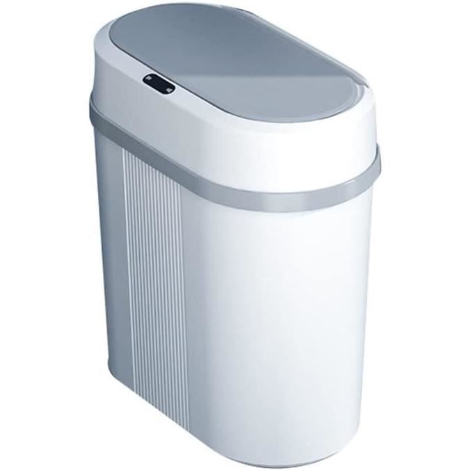 TsoLay 20L Poubelle Intelligente Automatique ÉTanche DéChets ÉLectriques  Cuisine Salle de Toilette Capteur Automatique Poubelle-Blanc