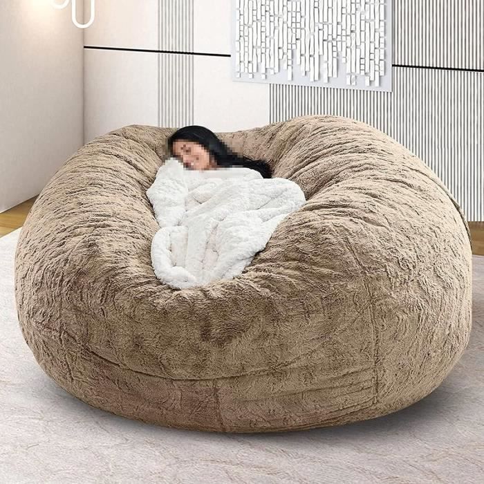 Housse De Pouf Lavable Tinysiry Housse De Pouf En Peluche Canapé Géant Housse De Pouf Lavable 100x140cm