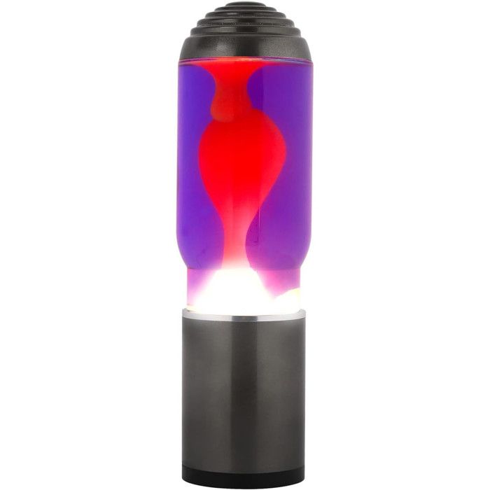 ITotal XL2193 Lampe ADA à Lave avec Base Gris Foncé Liquide Violet et Cire Blanche